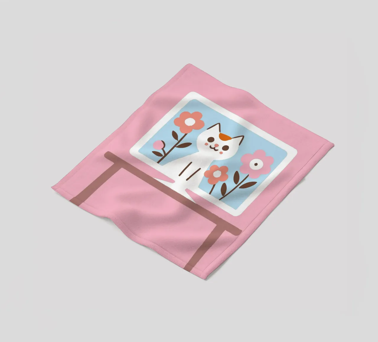 Gatto sullo schermo della televisione coperta in pile da TRENDY POSTER SHOP