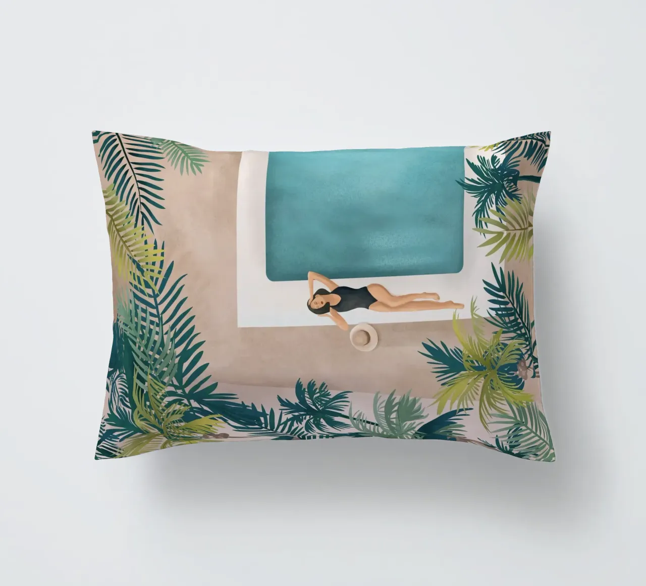 Weekend at my Pool IV cuscino da Nadjaa