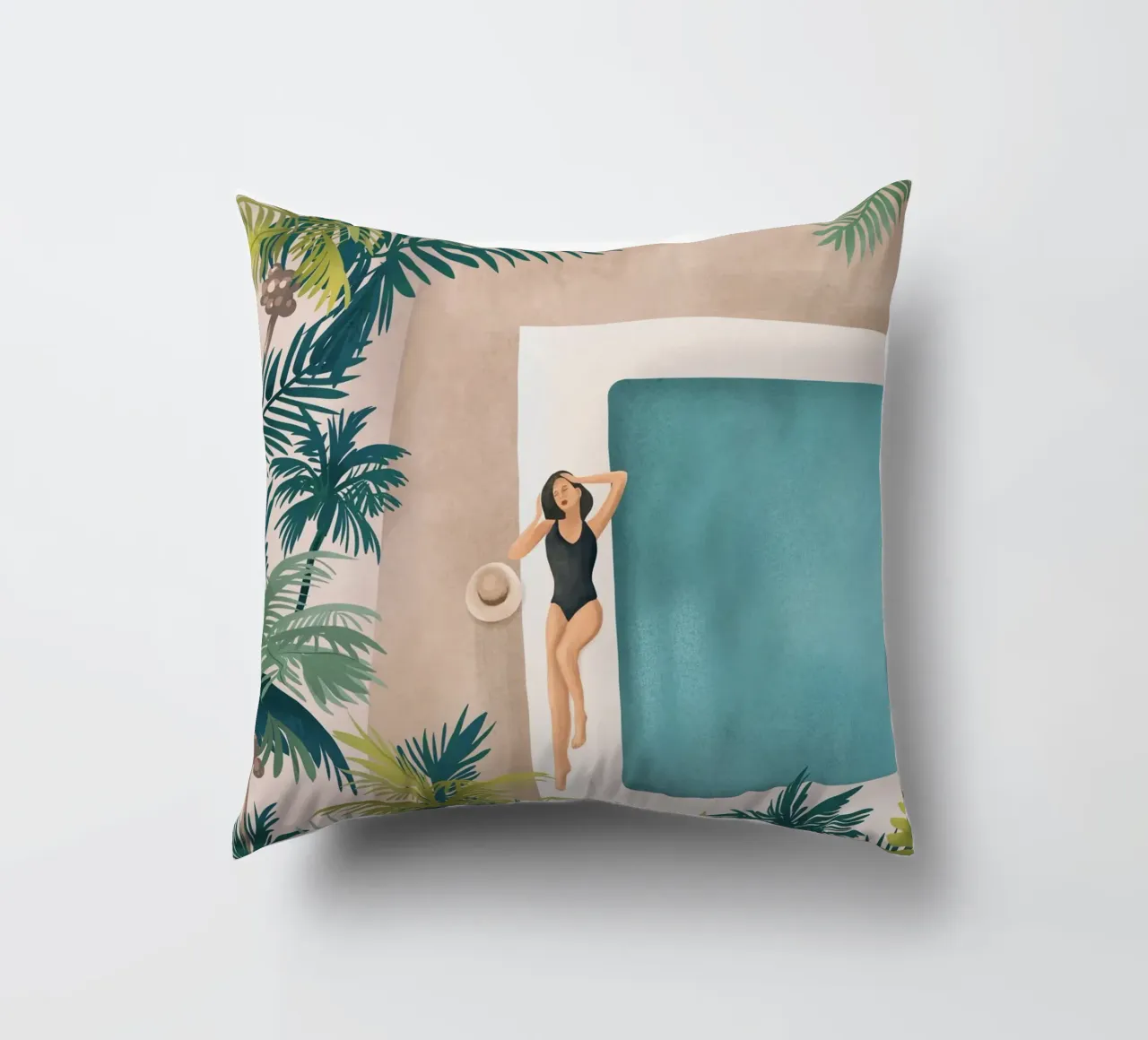 Weekend at my Pool IV cuscino da Nadjaa