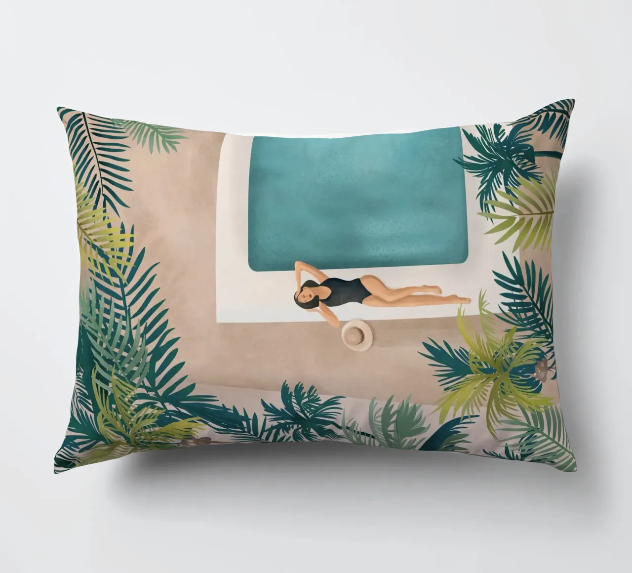 Weekend at my Pool IV cuscino da Nadjaa