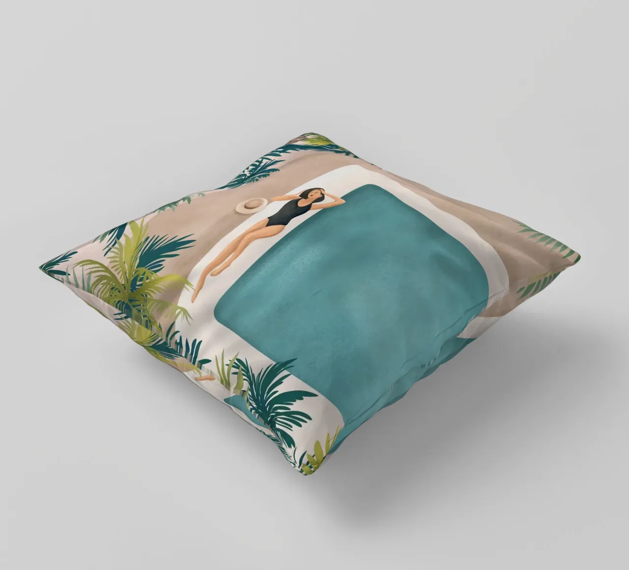 Weekend at my Pool IV cuscino da Nadjaa