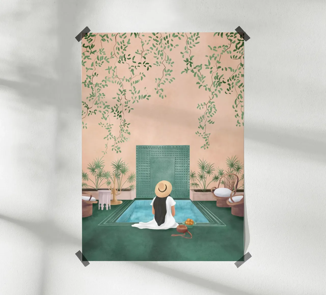 Weekend at my Pool V carta hahnemühle da Nadjaa