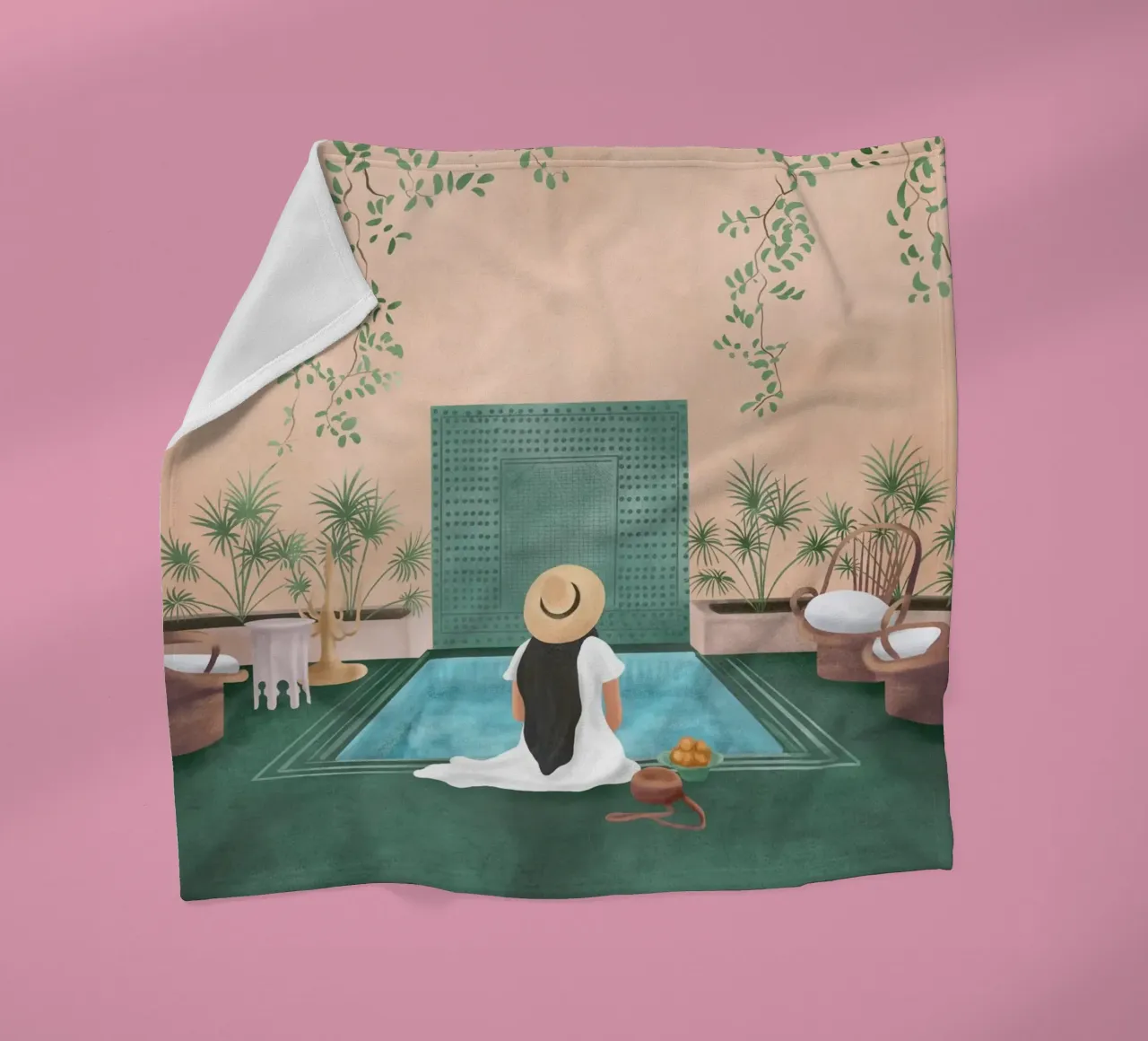 Weekend at my Pool V coperta in pile da Nadjaa