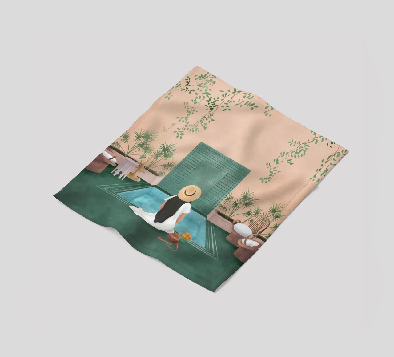 Weekend at my Pool V coperta in pile da Nadjaa