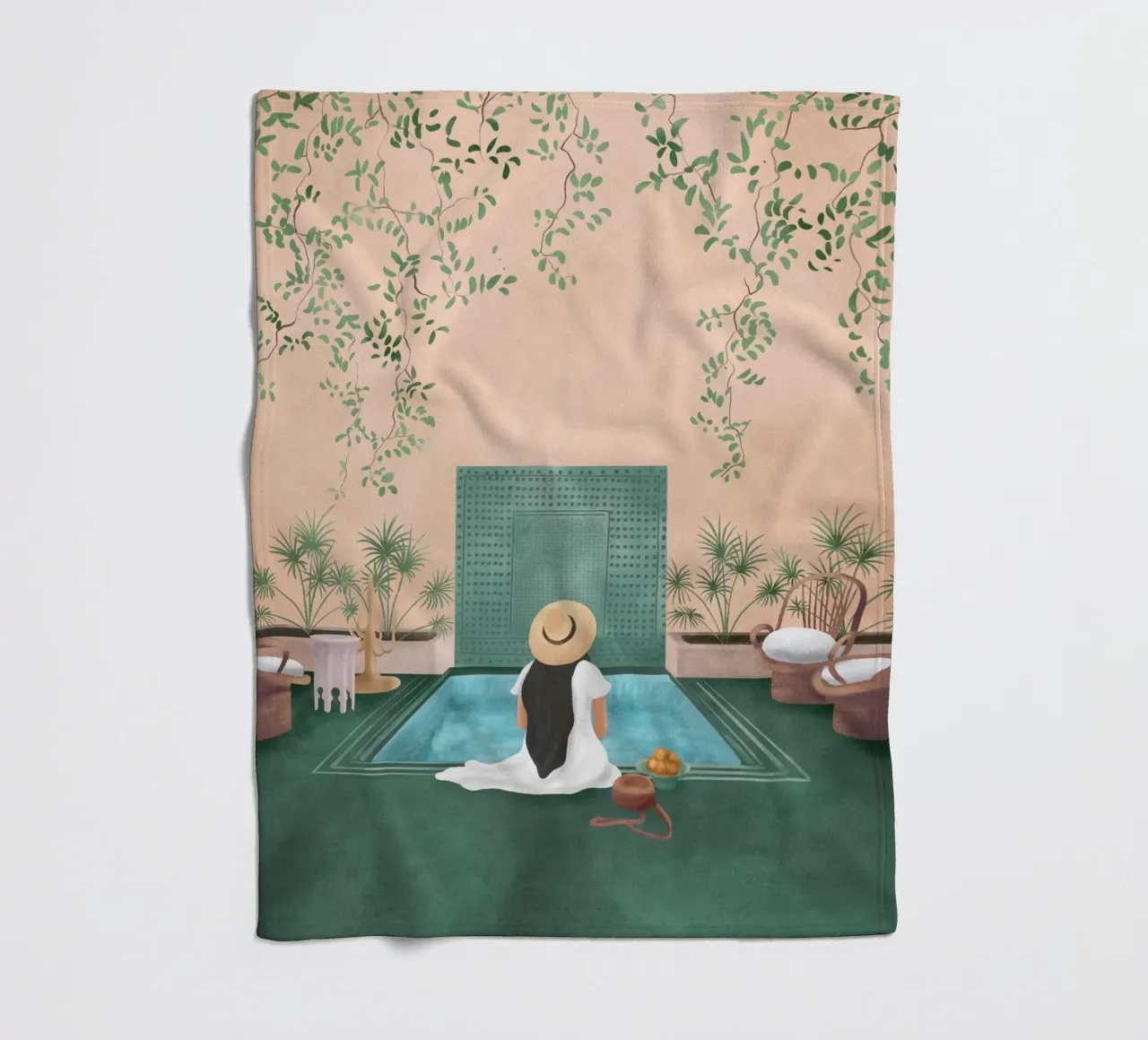 Weekend at my Pool V coperta in pile da Nadjaa