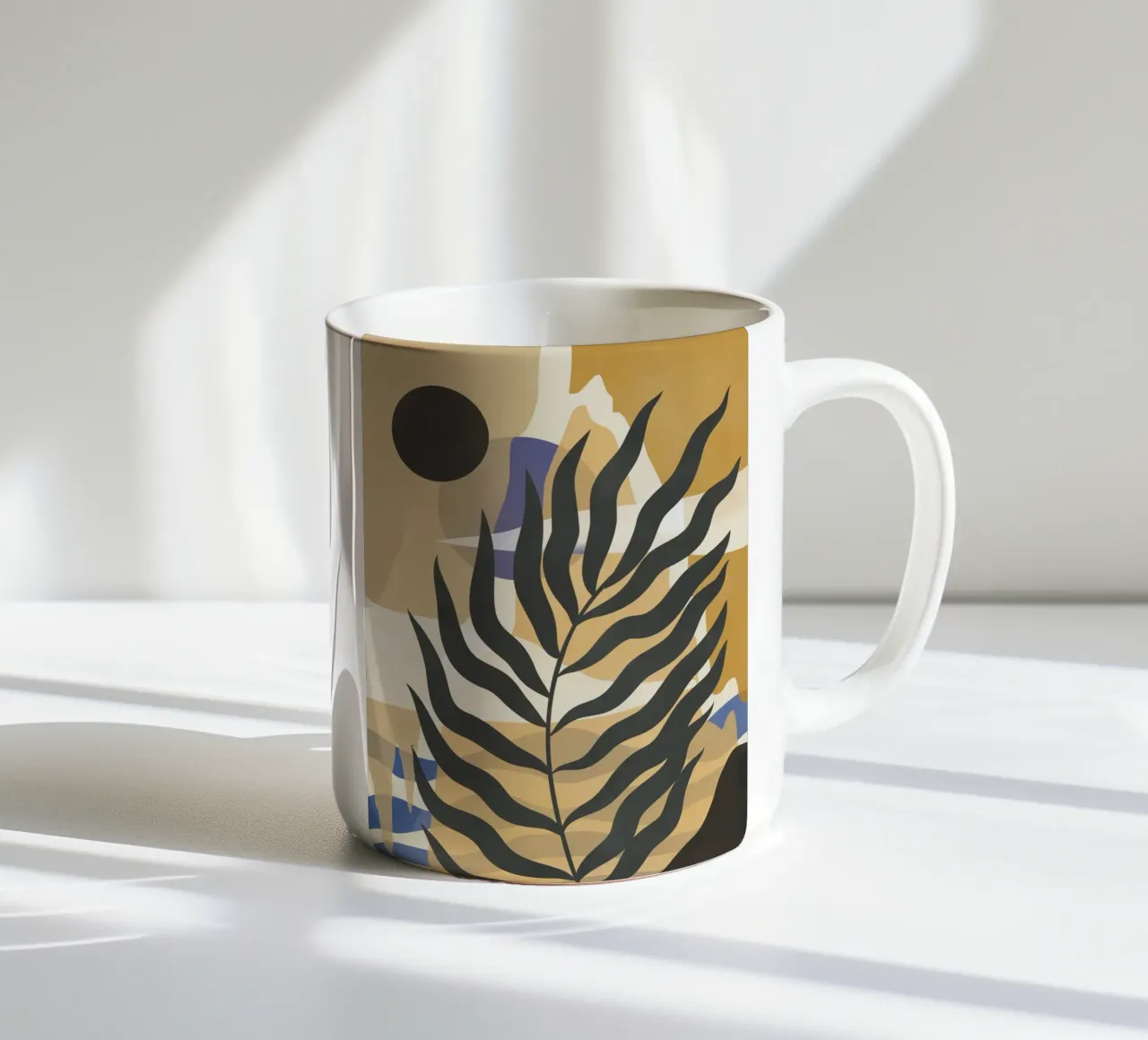 Foglia di palma tropicale 14 tazza in ceramica da Little Dean