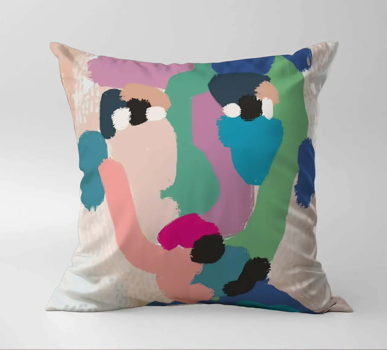 Ritratto a macchie di colore cuscino da Little Dean