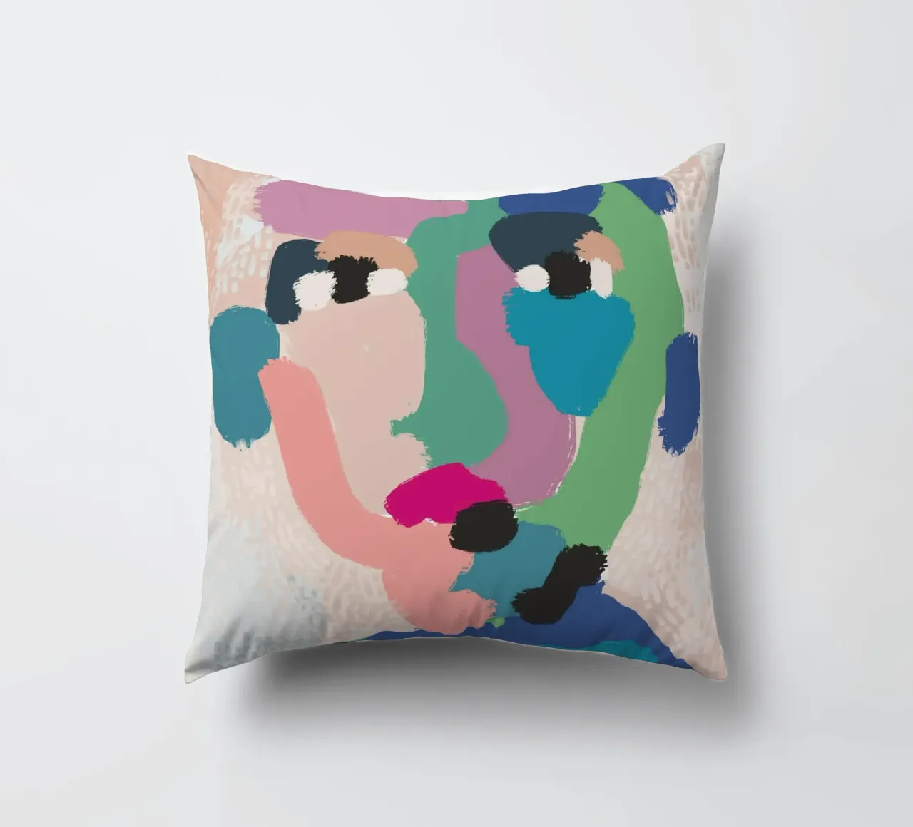 Ritratto a macchie di colore cuscino da Little Dean