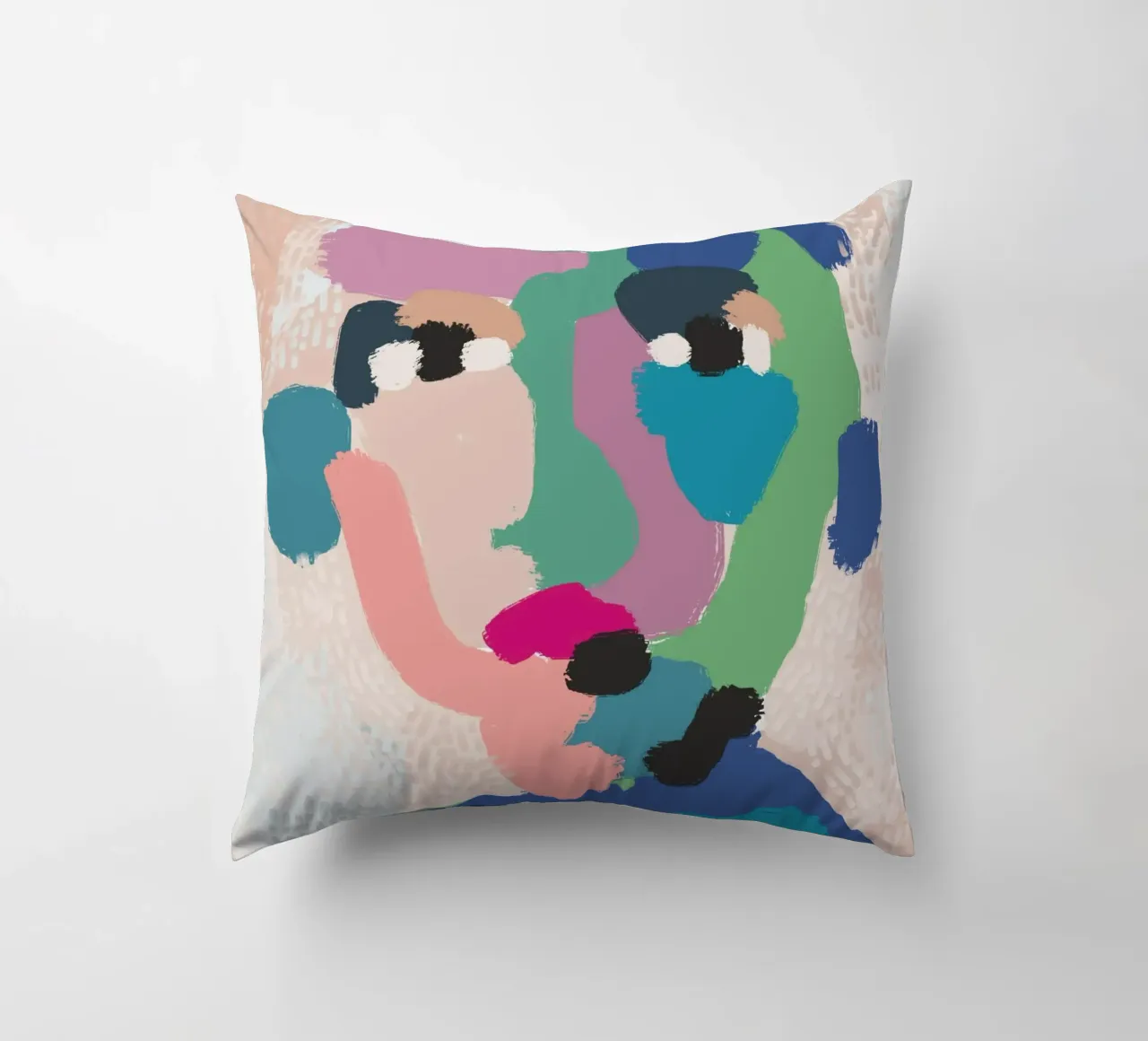 Ritratto a macchie di colore cuscino da Little Dean