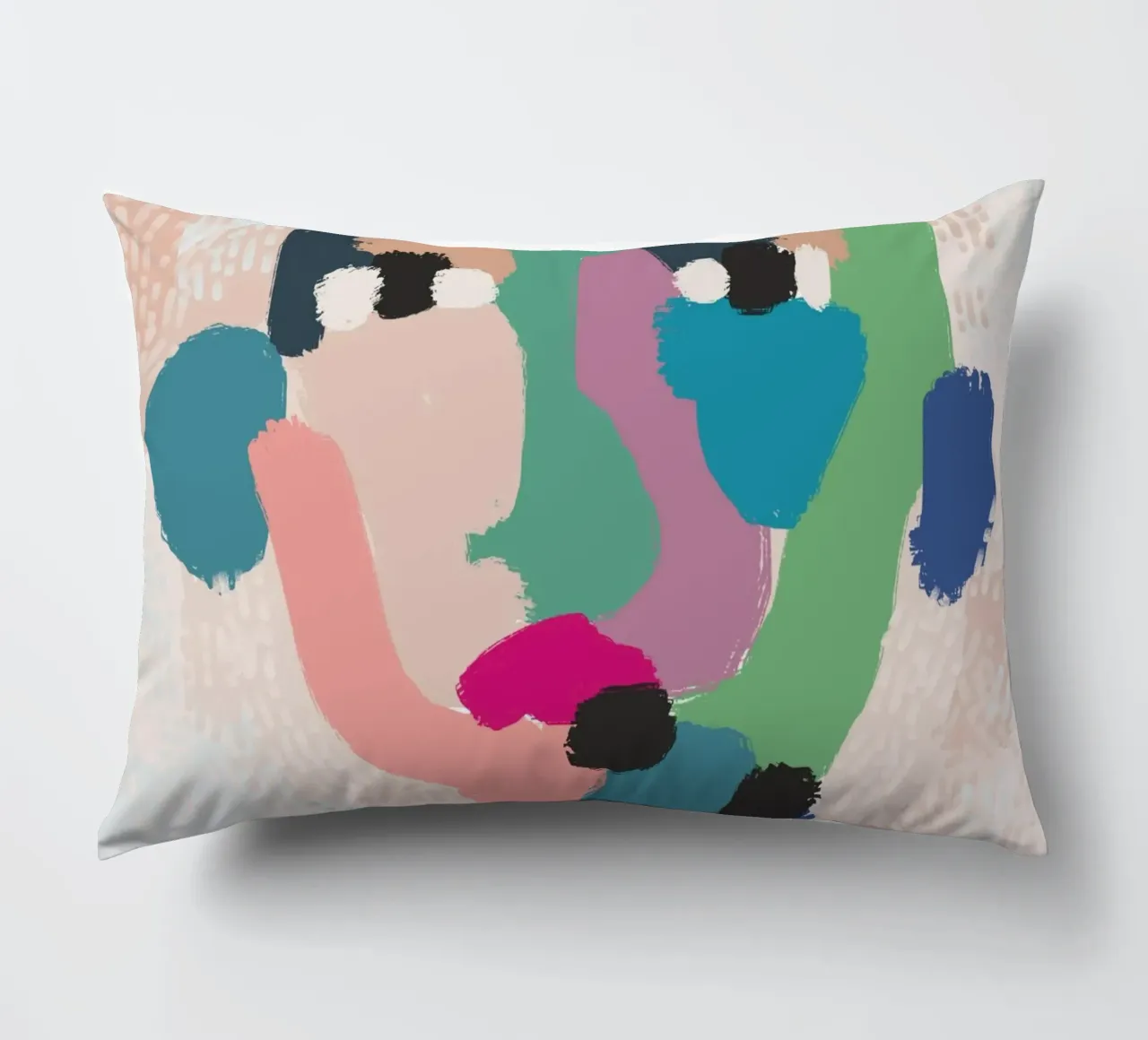 Ritratto a macchie di colore cuscino da Little Dean