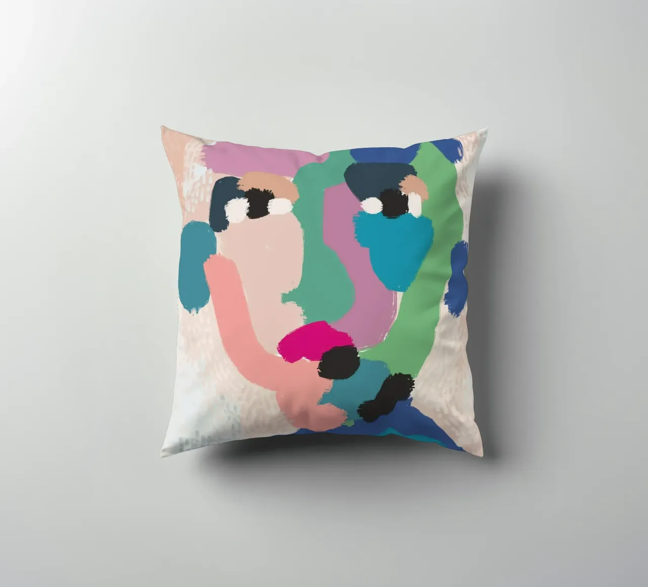 Ritratto a macchie di colore cuscino da Little Dean
