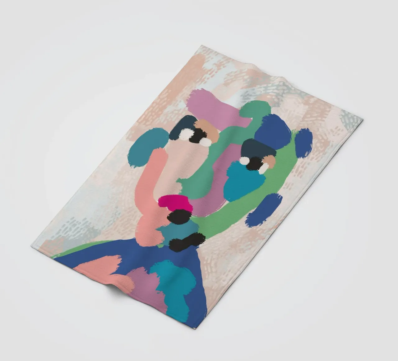 Ritratto a macchie di colore coperta in pile da Little Dean