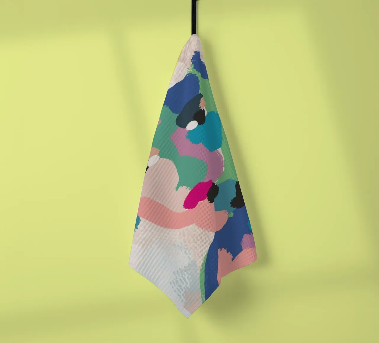 Ritratto a macchie di colore canovaccio da cucina da Little Dean