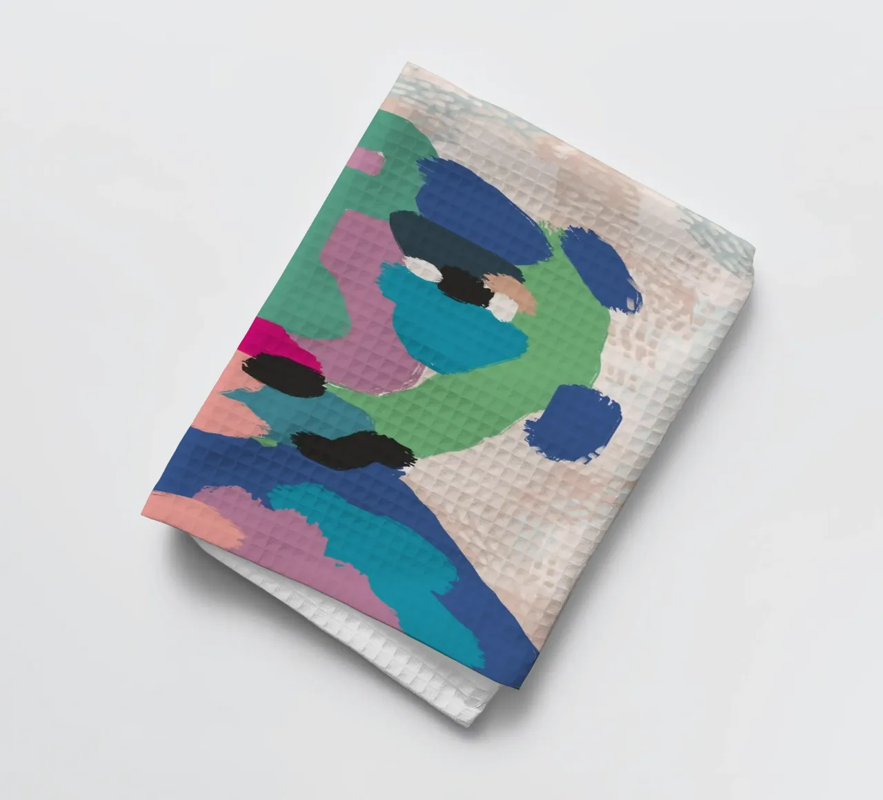 Ritratto a macchie di colore canovaccio da cucina da Little Dean