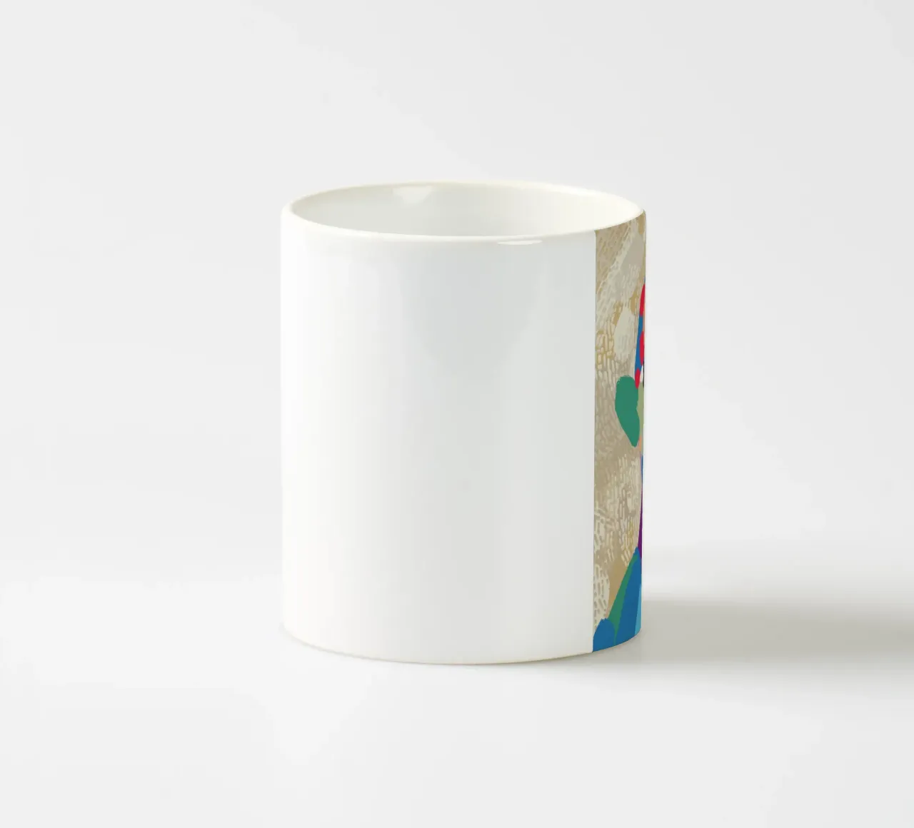 Ritratto a macchie di colore 02 tazza in ceramica da Little Dean