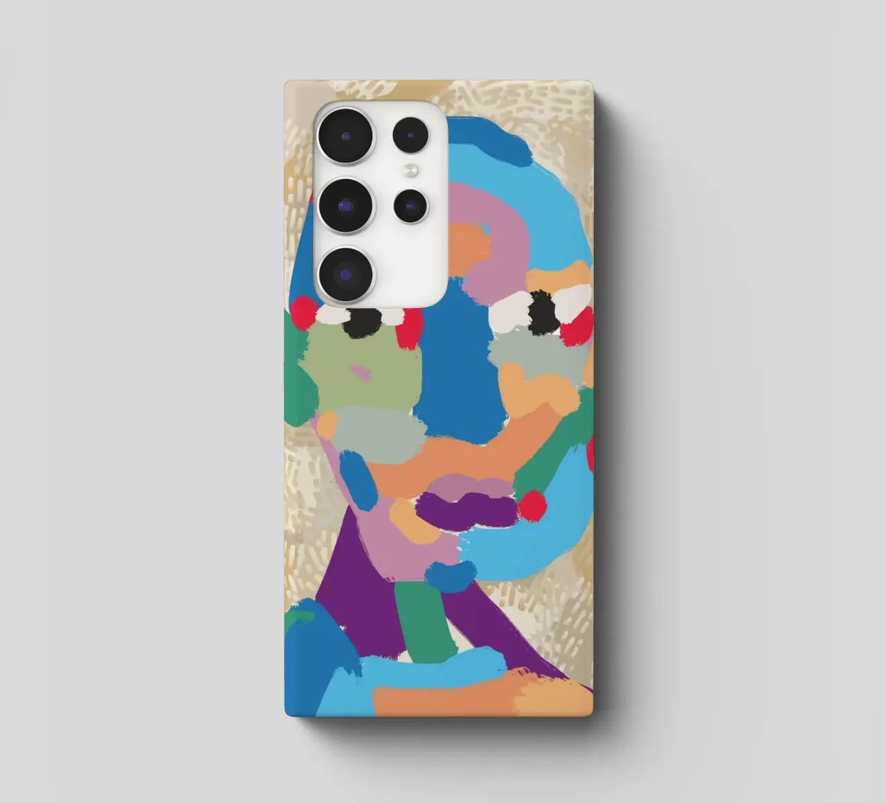 Ritratto a macchie di colore 02 cover samsung da Little Dean