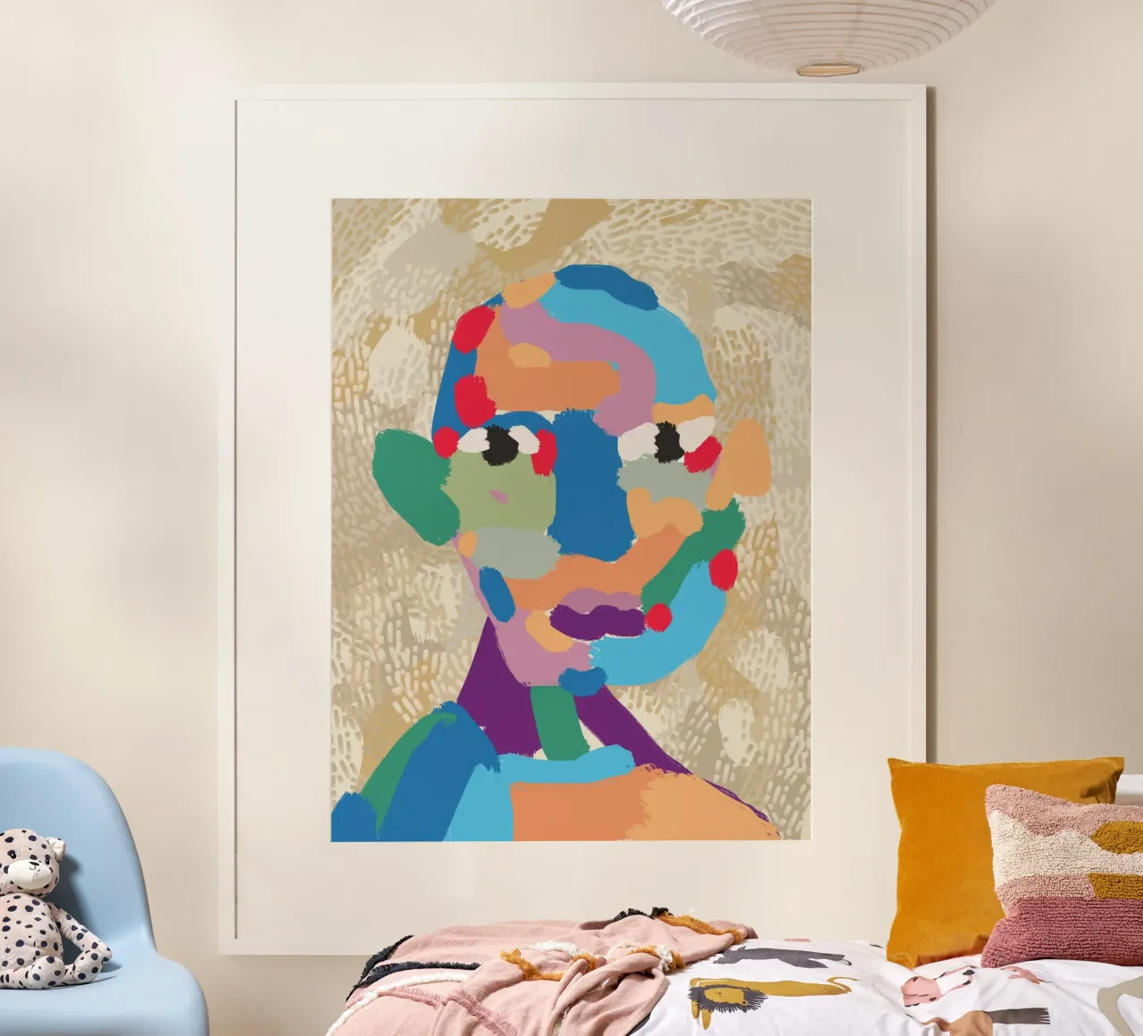 Ritratto a macchie di colore 02 carta hahnemühle da Little Dean