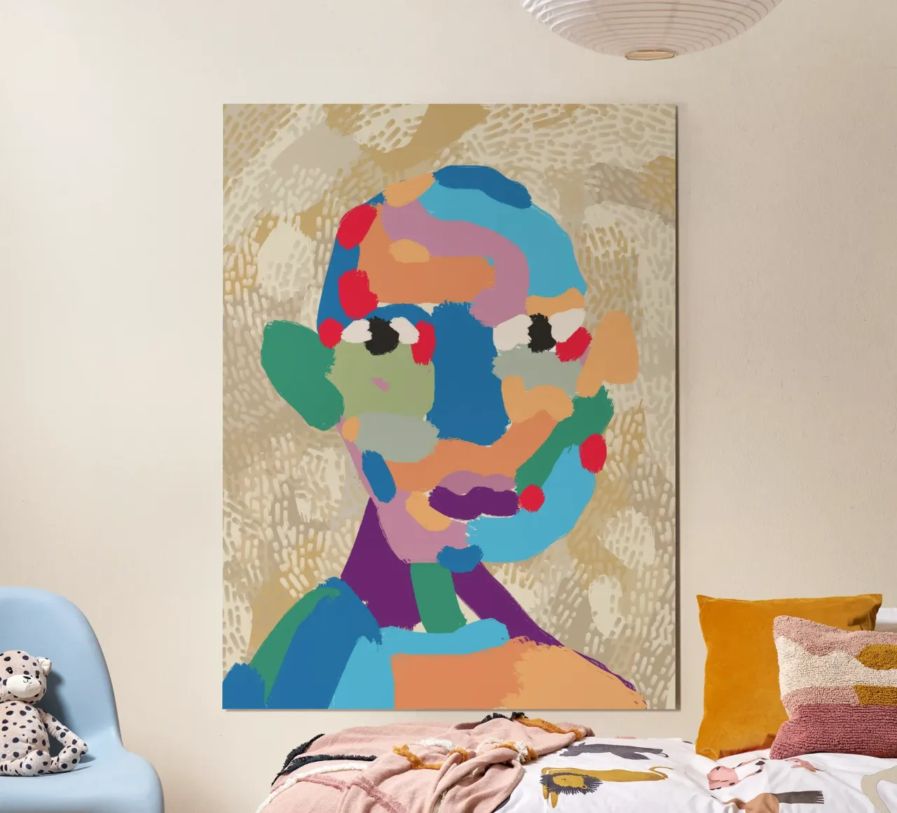 Ritratto a macchie di colore 02 carta hahnemühle da Little Dean