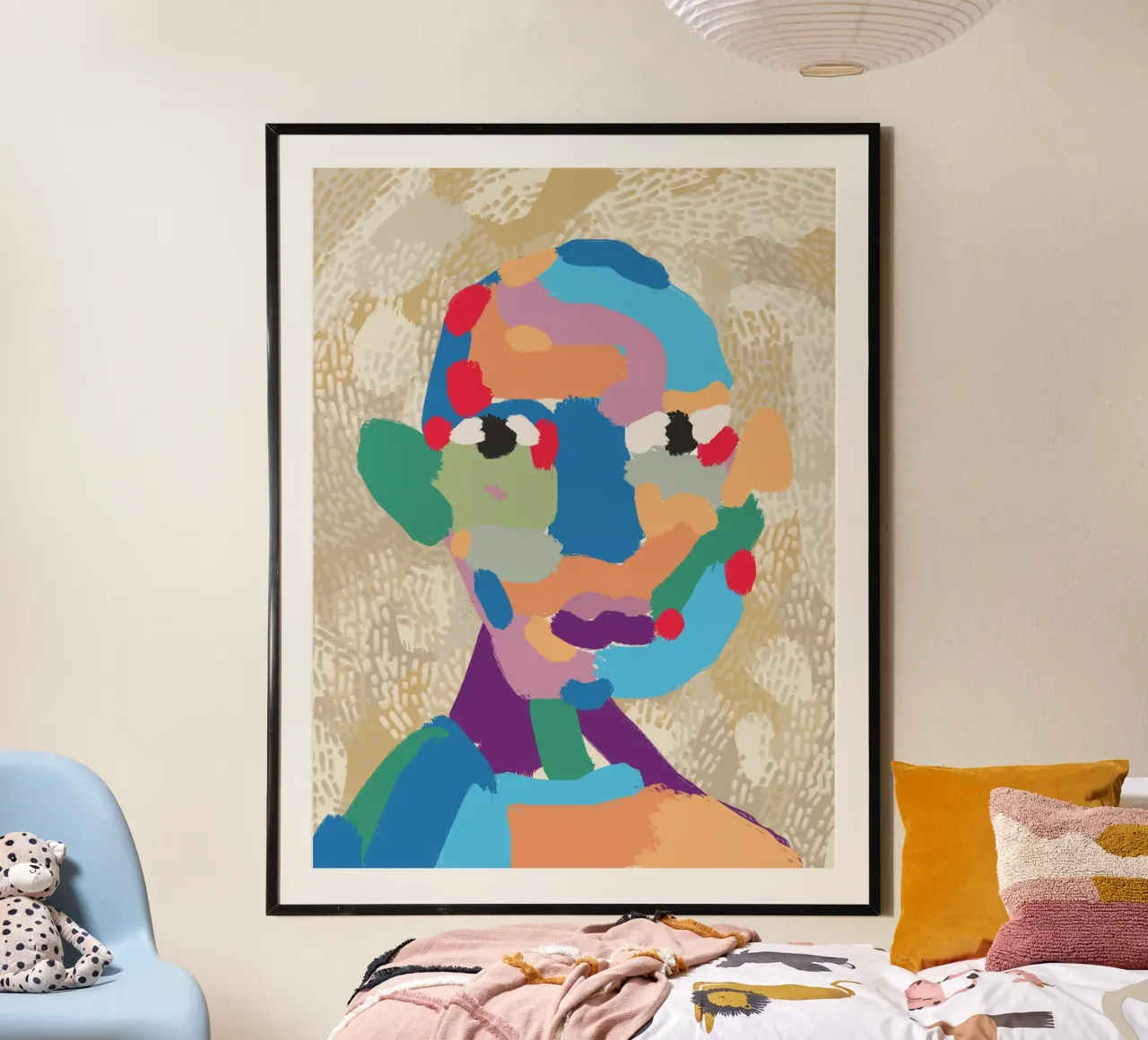 Ritratto a macchie di colore 02 carta hahnemühle da Little Dean