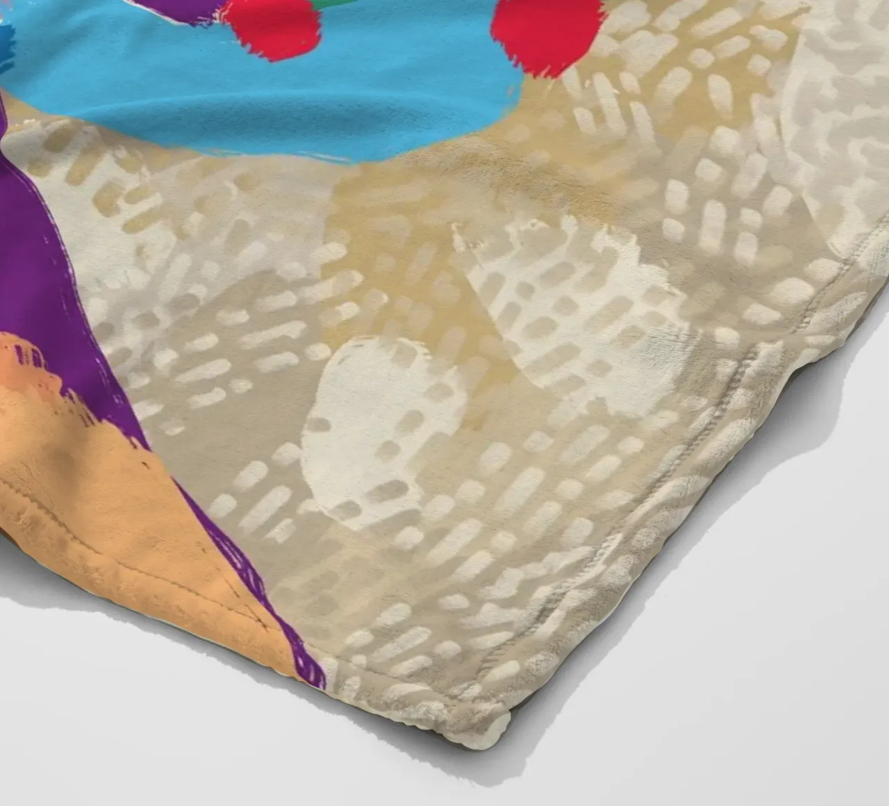 Ritratto a macchie di colore 02 coperta in pile da Little Dean