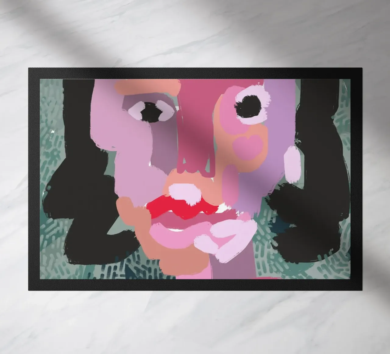 Ritratto a macchie di colore 03 zerbino da Little Dean