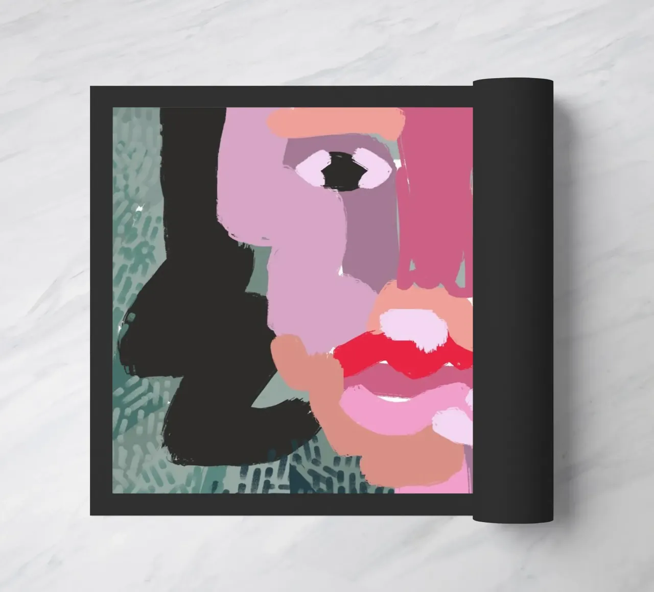 Ritratto a macchie di colore 03 zerbino da Little Dean