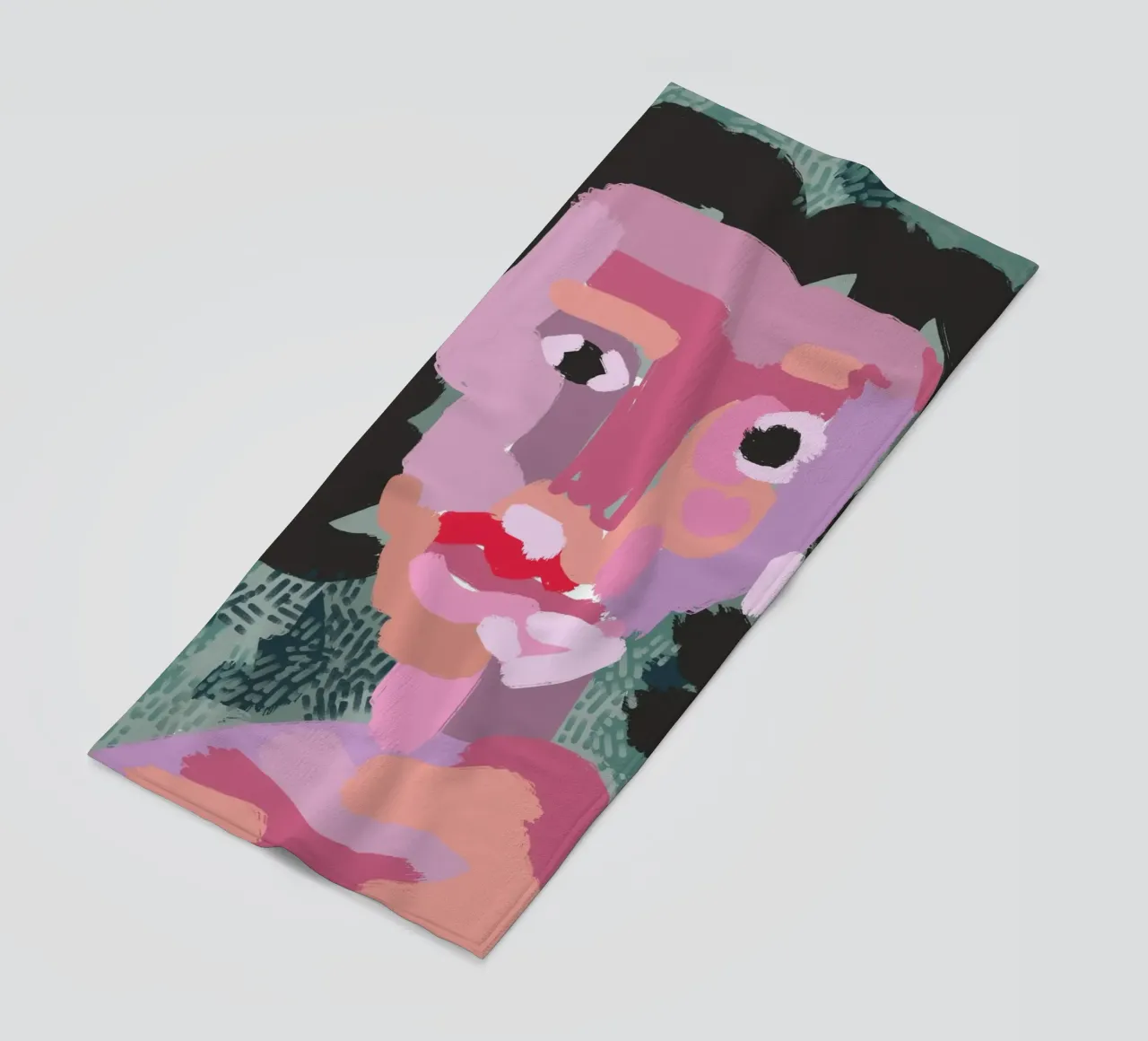 Ritratto a macchie di colore 03 telo mare da Little Dean