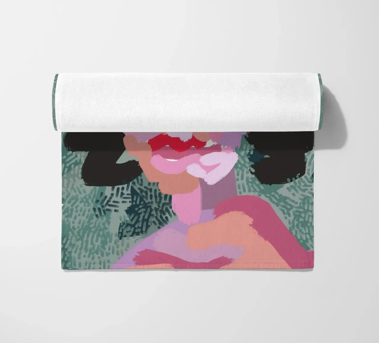 Ritratto a macchie di colore 03 telo mare da Little Dean