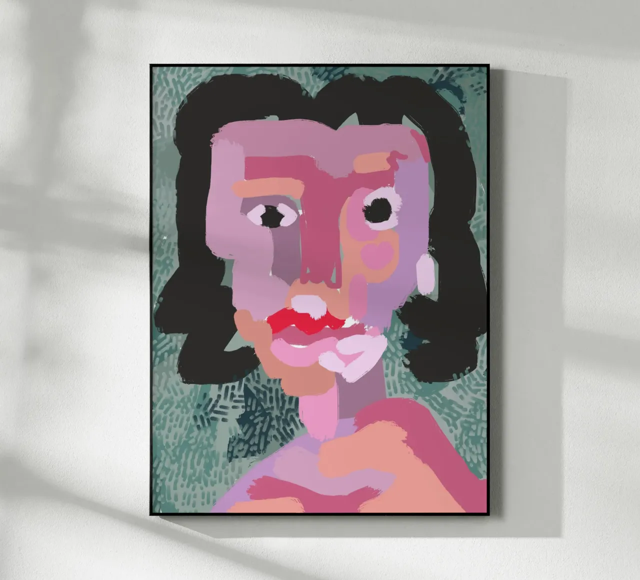 Ritratto a macchie di colore 03 plexiglass da Little Dean