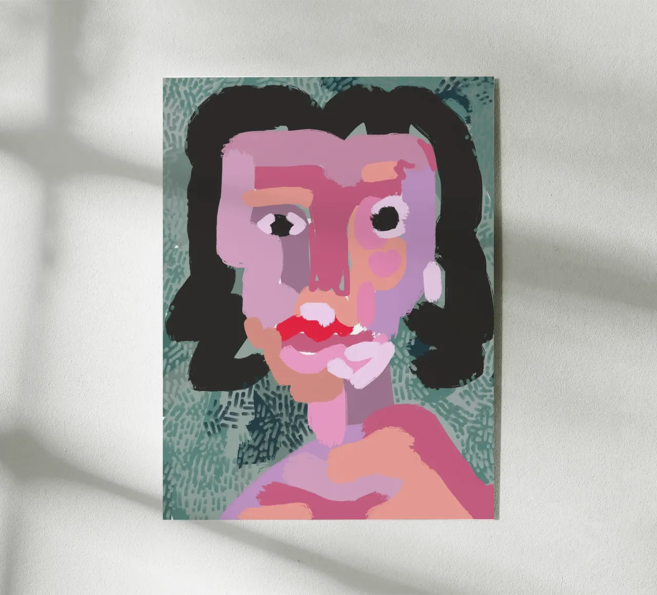 Ritratto a macchie di colore 03 plexiglass da Little Dean