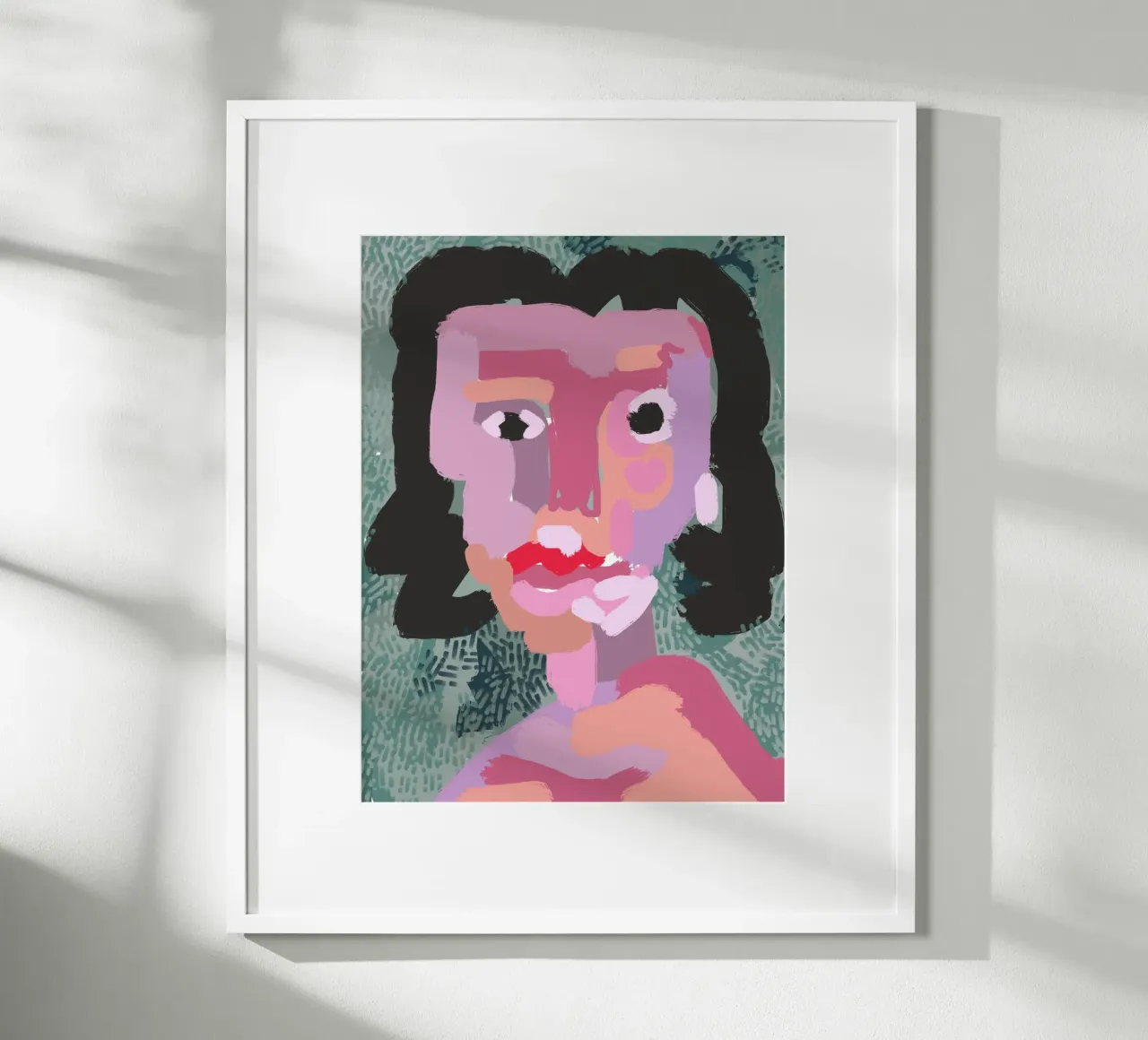 Ritratto a macchie di colore 03 carta hahnemühle da Little Dean