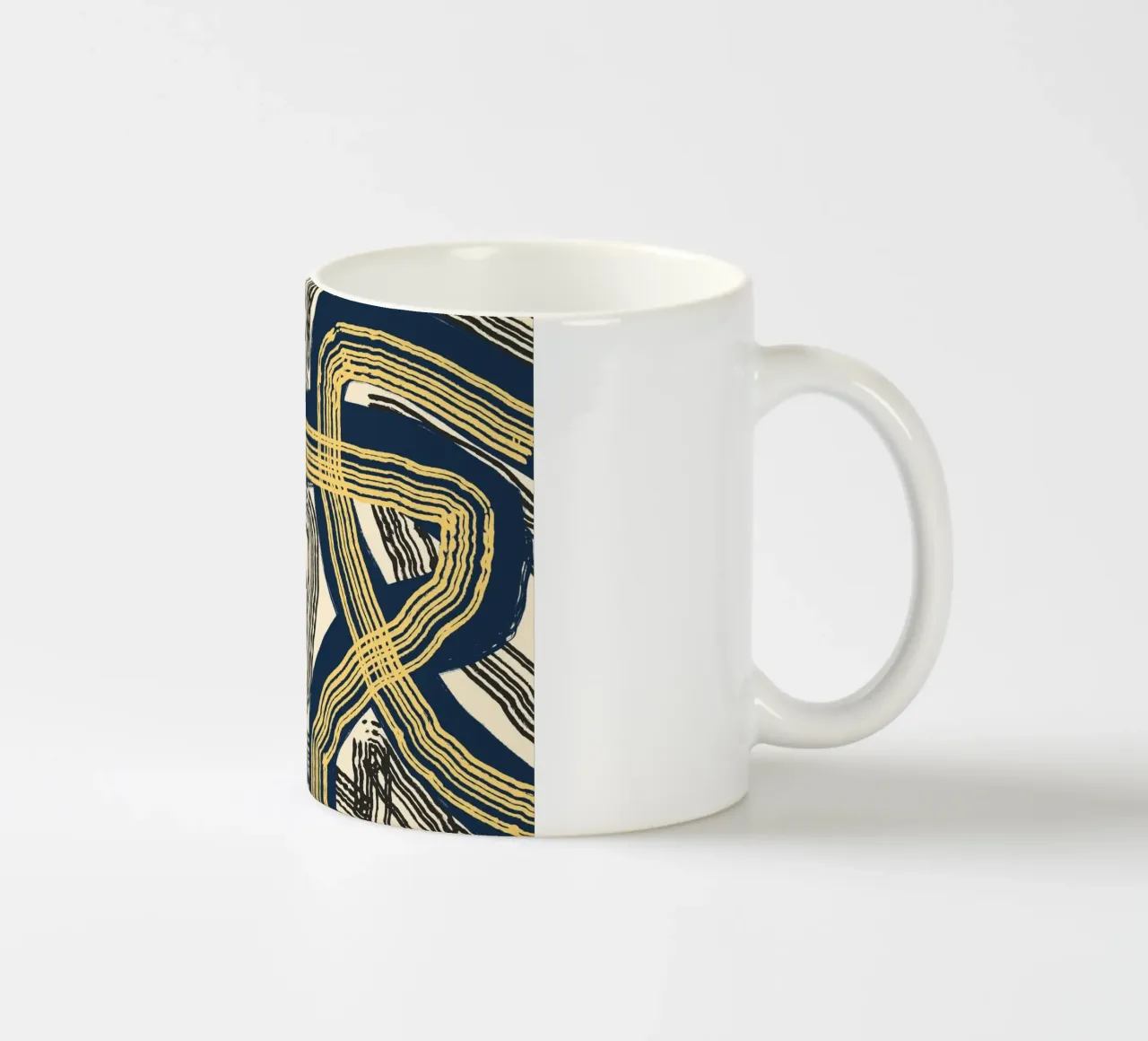 Astrazione delle linee 07 tazza in ceramica da Little Dean