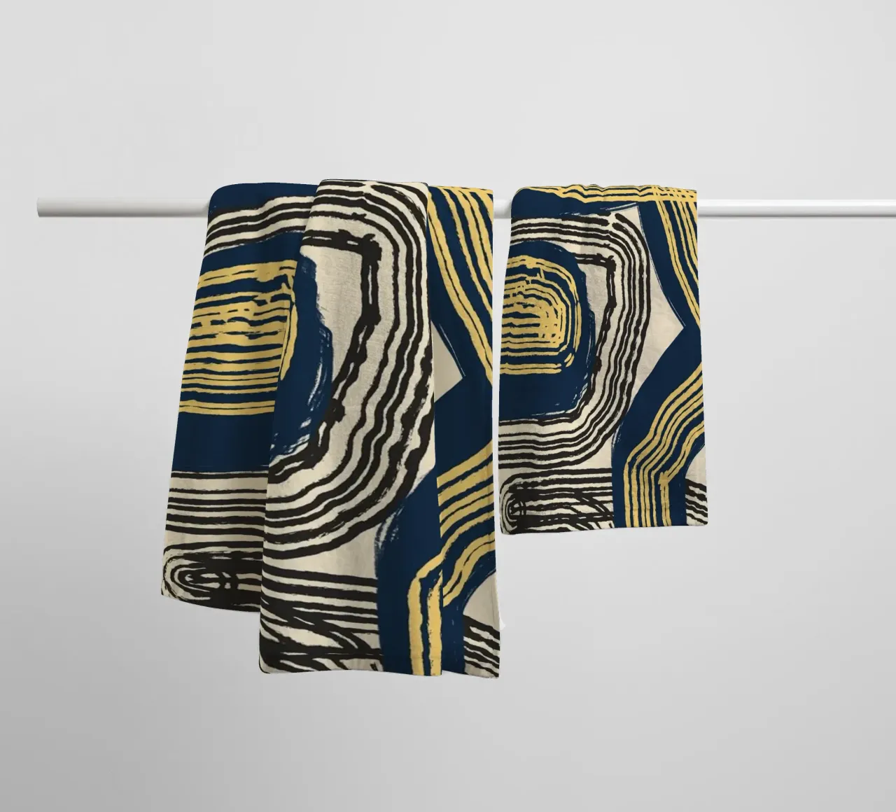 Line abstraction 07 towel by Little Dean