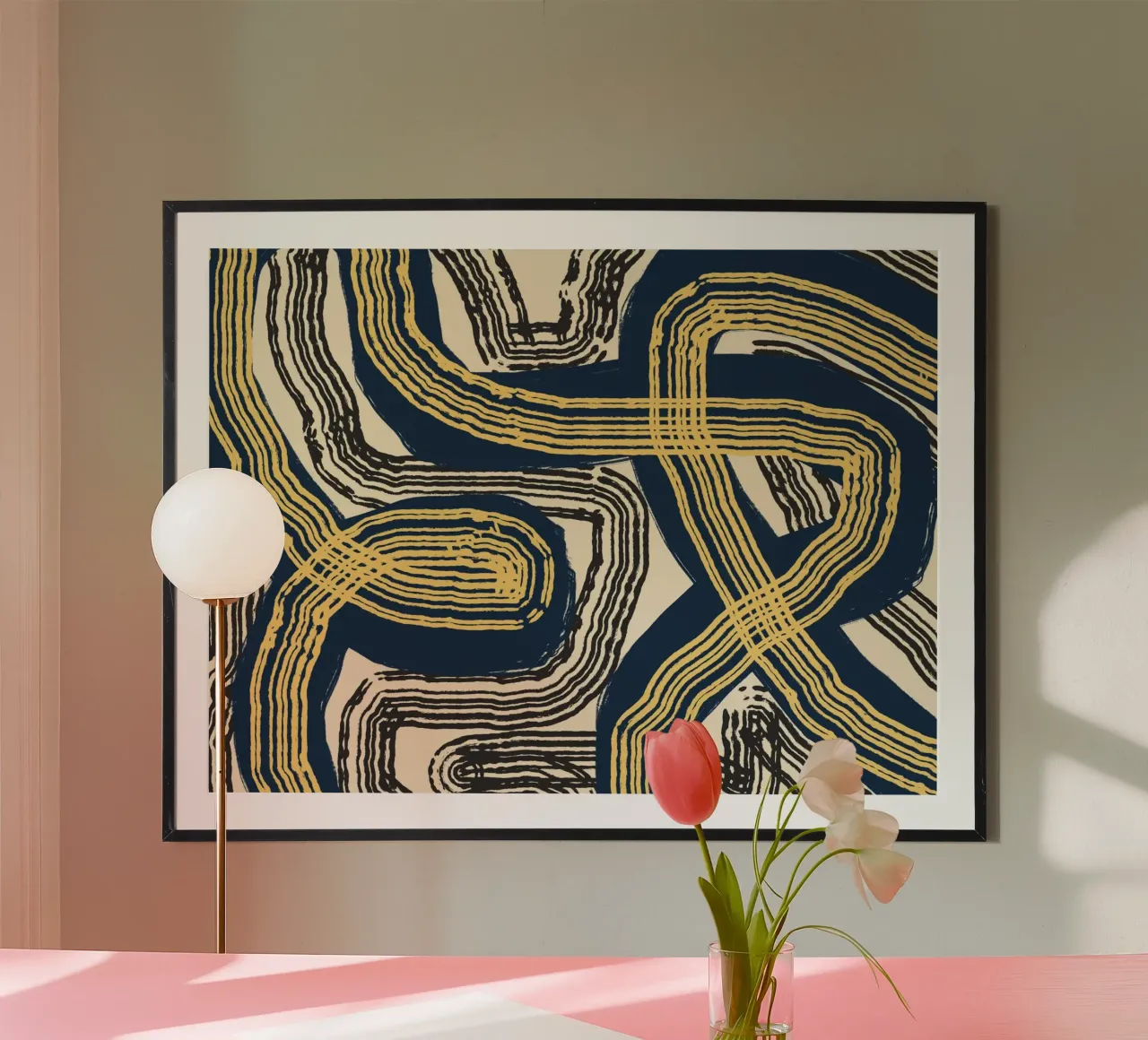 Astrazione delle linee 07 poster da Little Dean