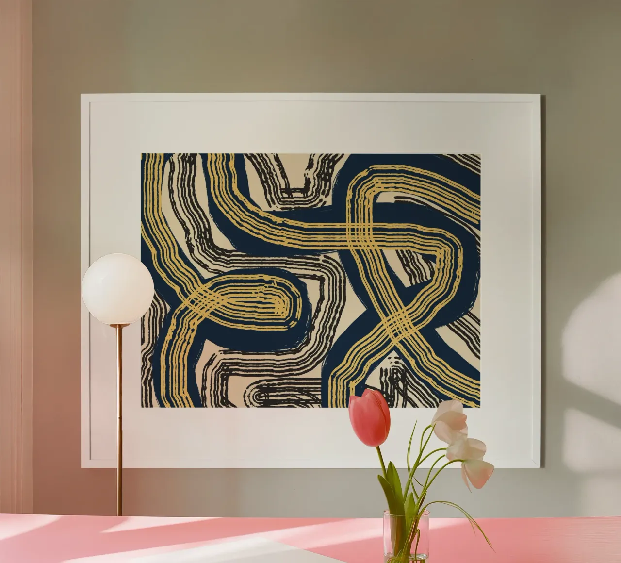 Astrazione delle linee 07 poster da Little Dean