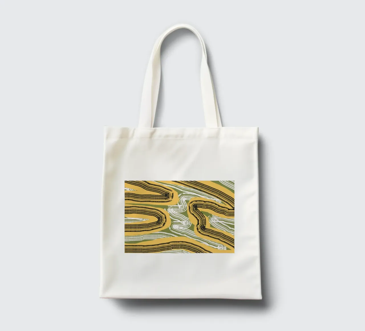 Astrazione delle linee 08 borsa in juta da Little Dean