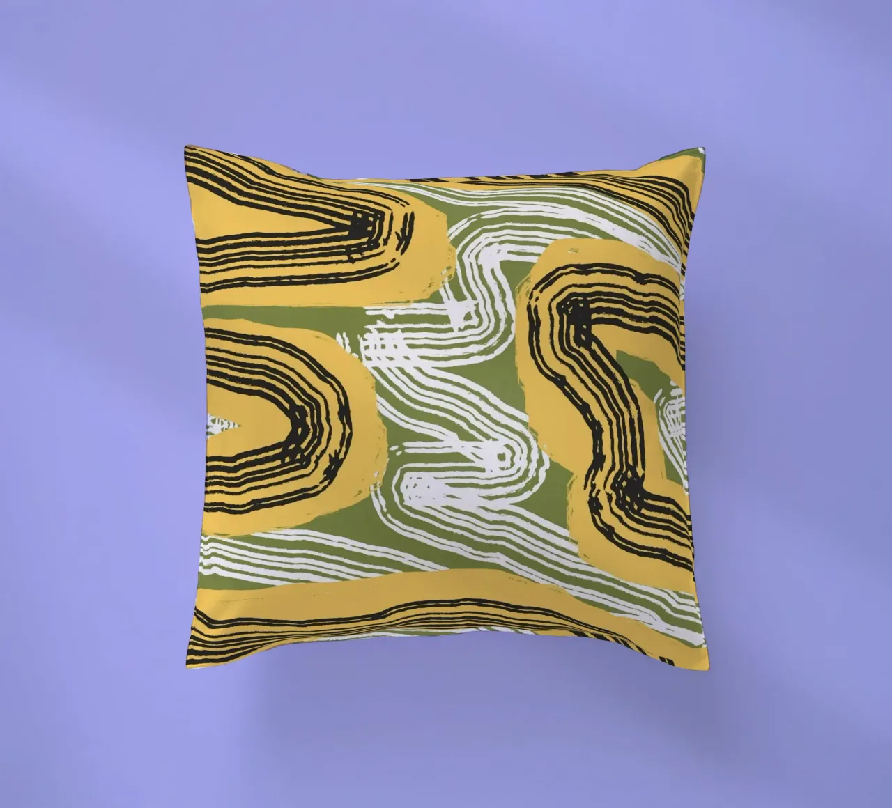 Linienabstraktion 08 Kissen von Little Dean