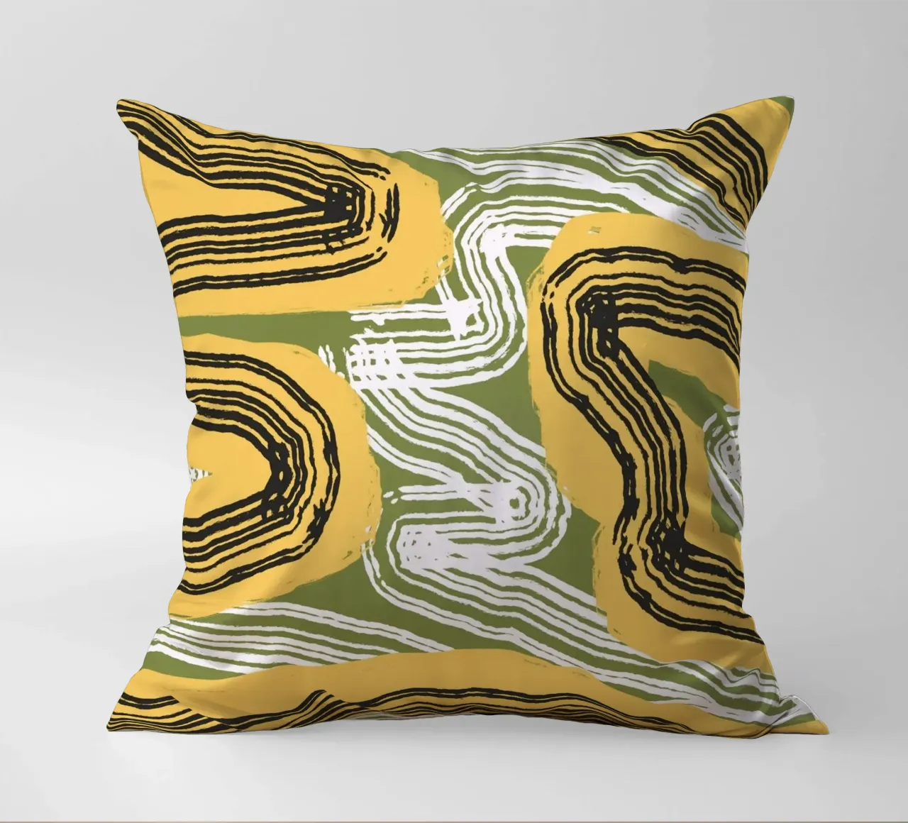 Linienabstraktion 08 Kissen von Little Dean