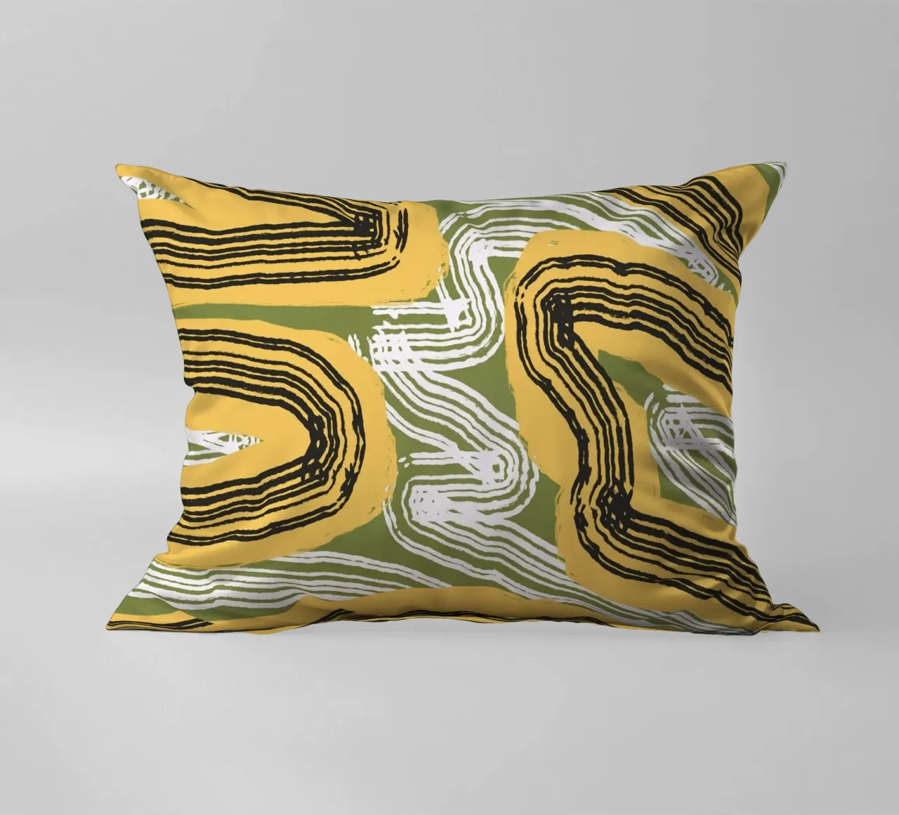 Linienabstraktion 08 Kissen von Little Dean