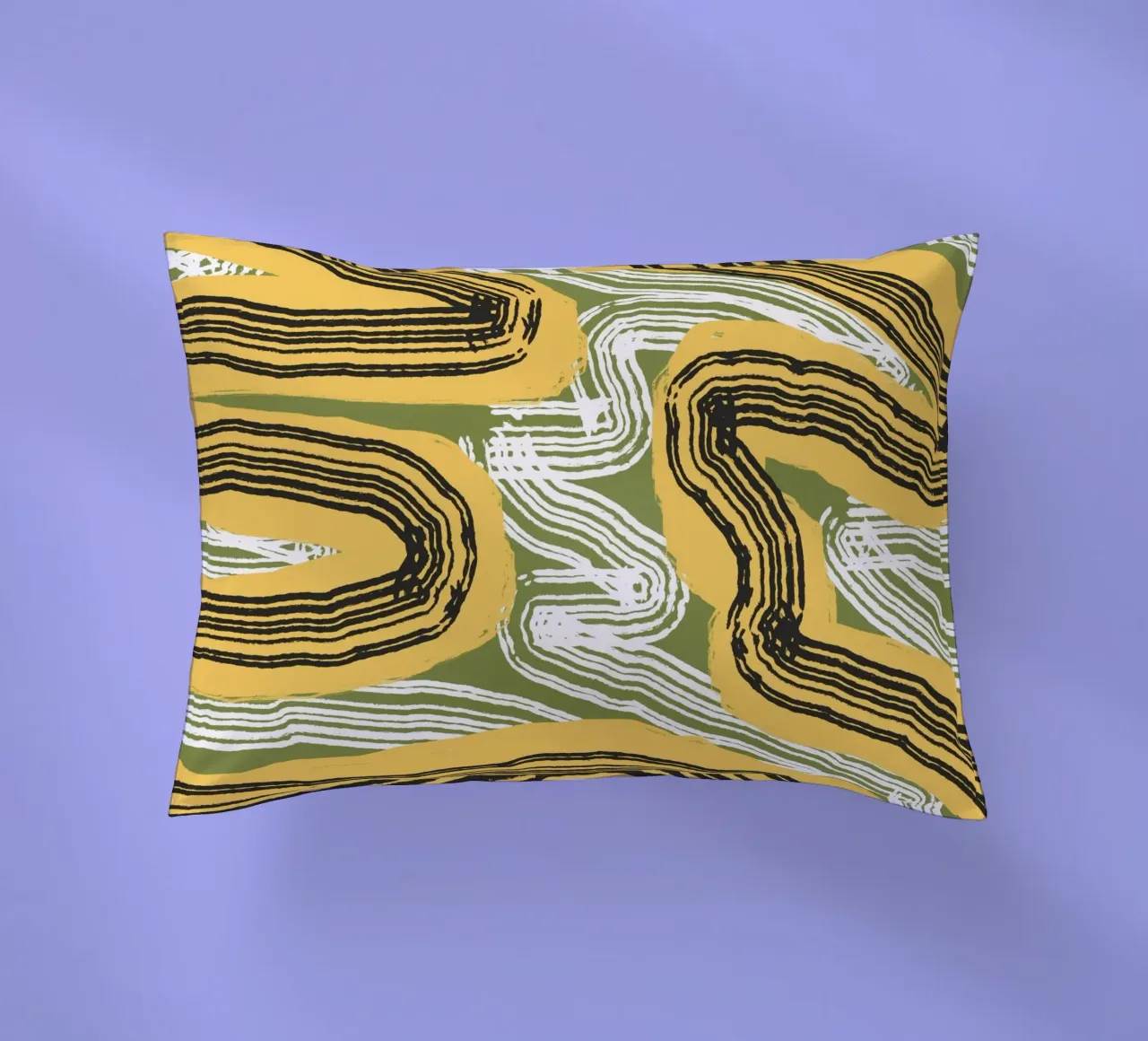 Linienabstraktion 08 Kissen von Little Dean