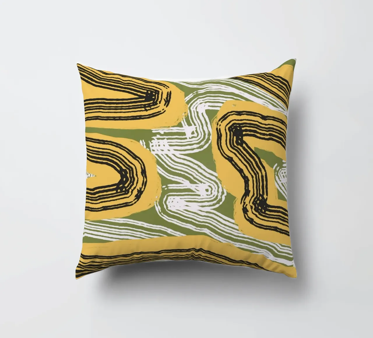 Linienabstraktion 08 Kissen von Little Dean