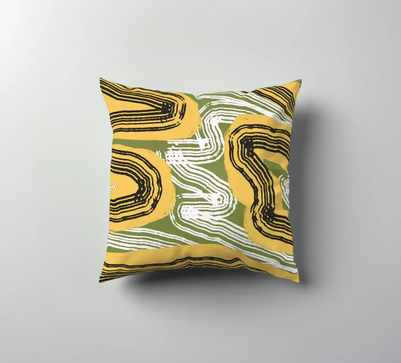Linienabstraktion 08 Kissen von Little Dean