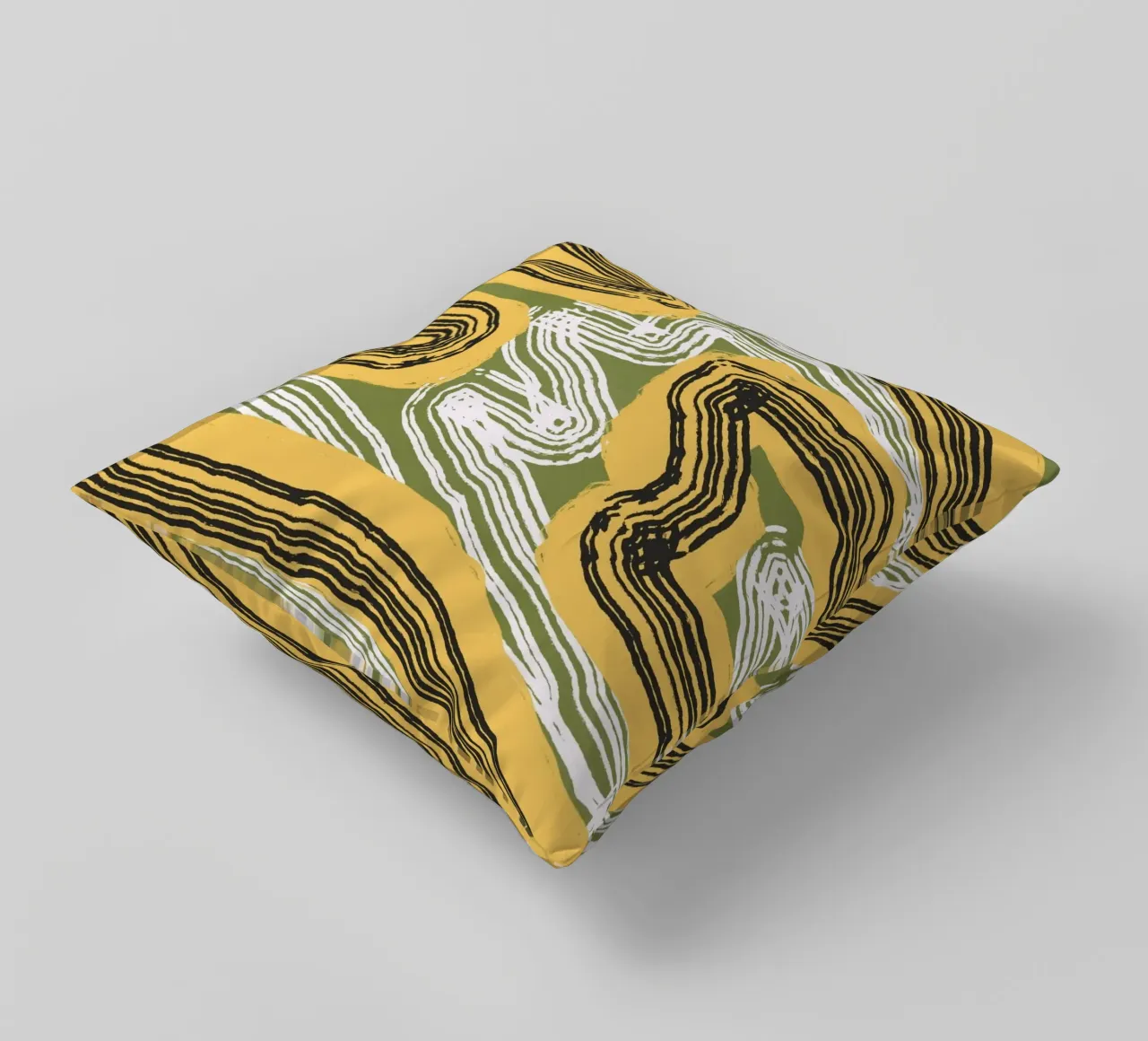 Linienabstraktion 08 Kissen von Little Dean