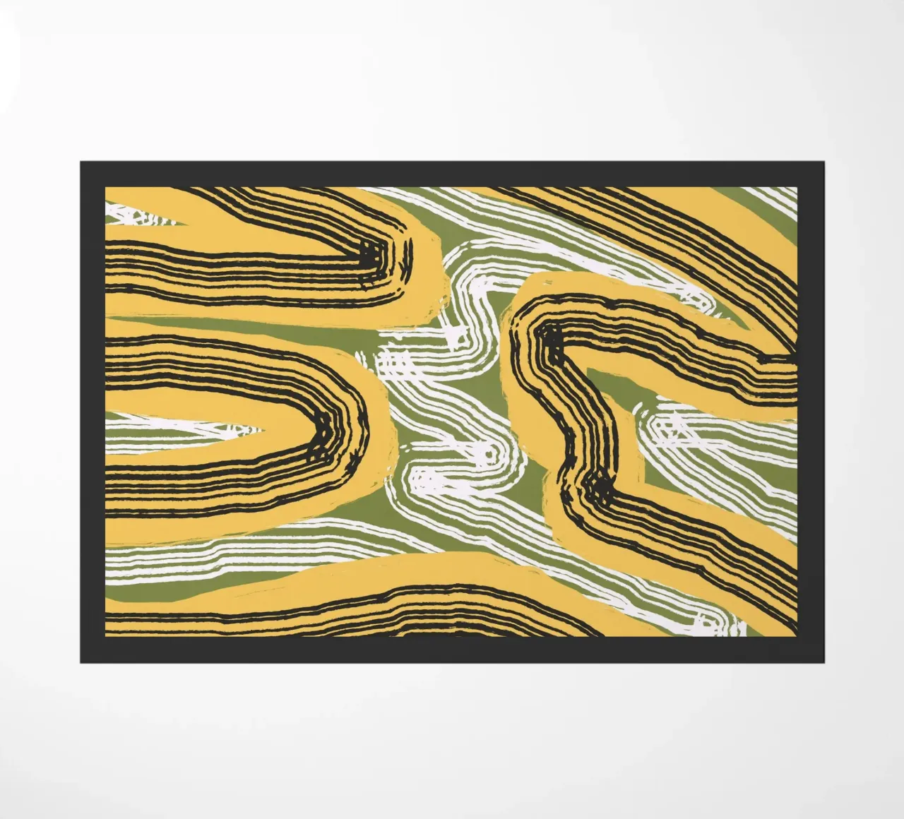 Line abstraction 08 doormat by Little Dean