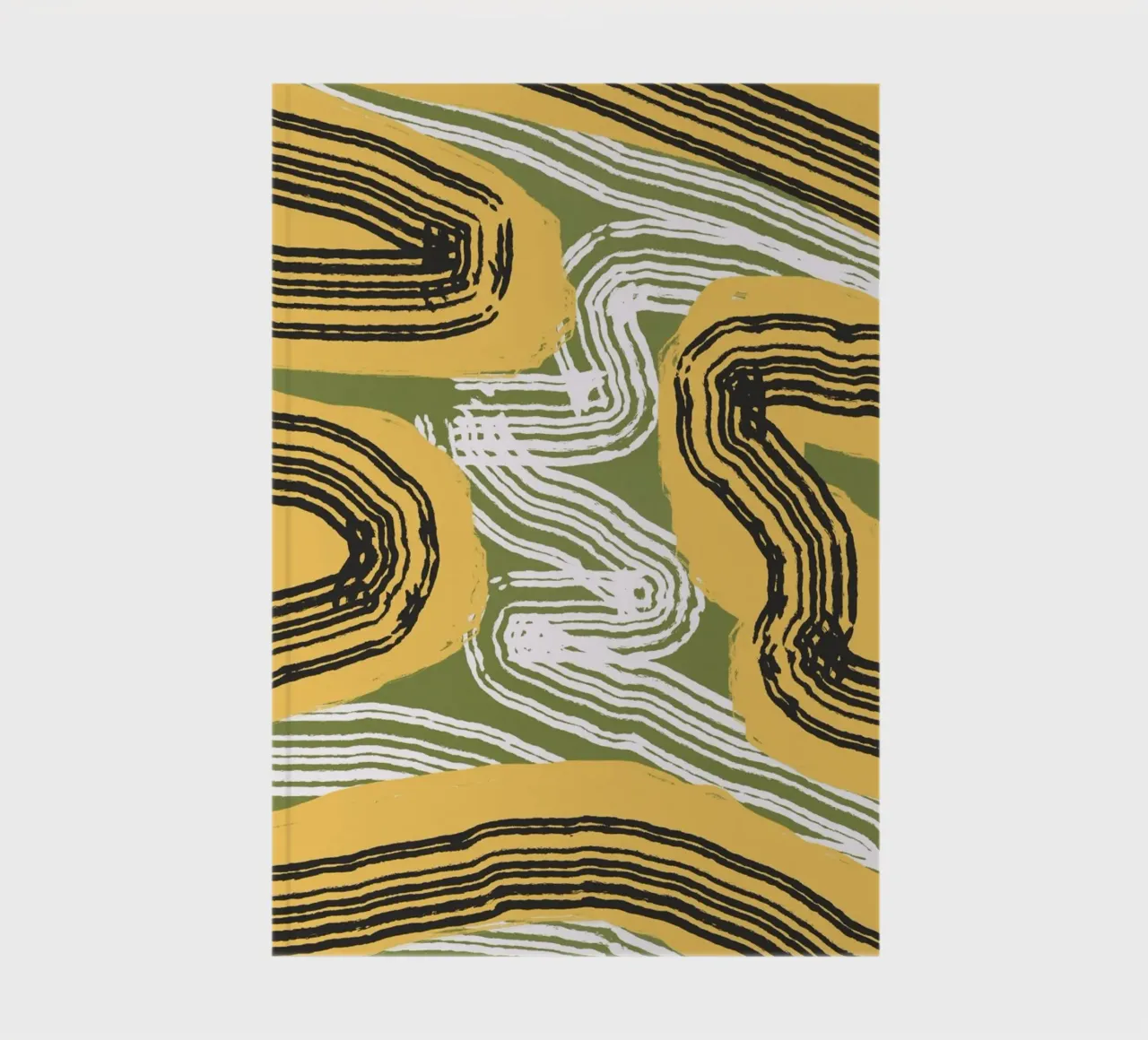 Linienabstraktion 08 Notizbuch von Little Dean