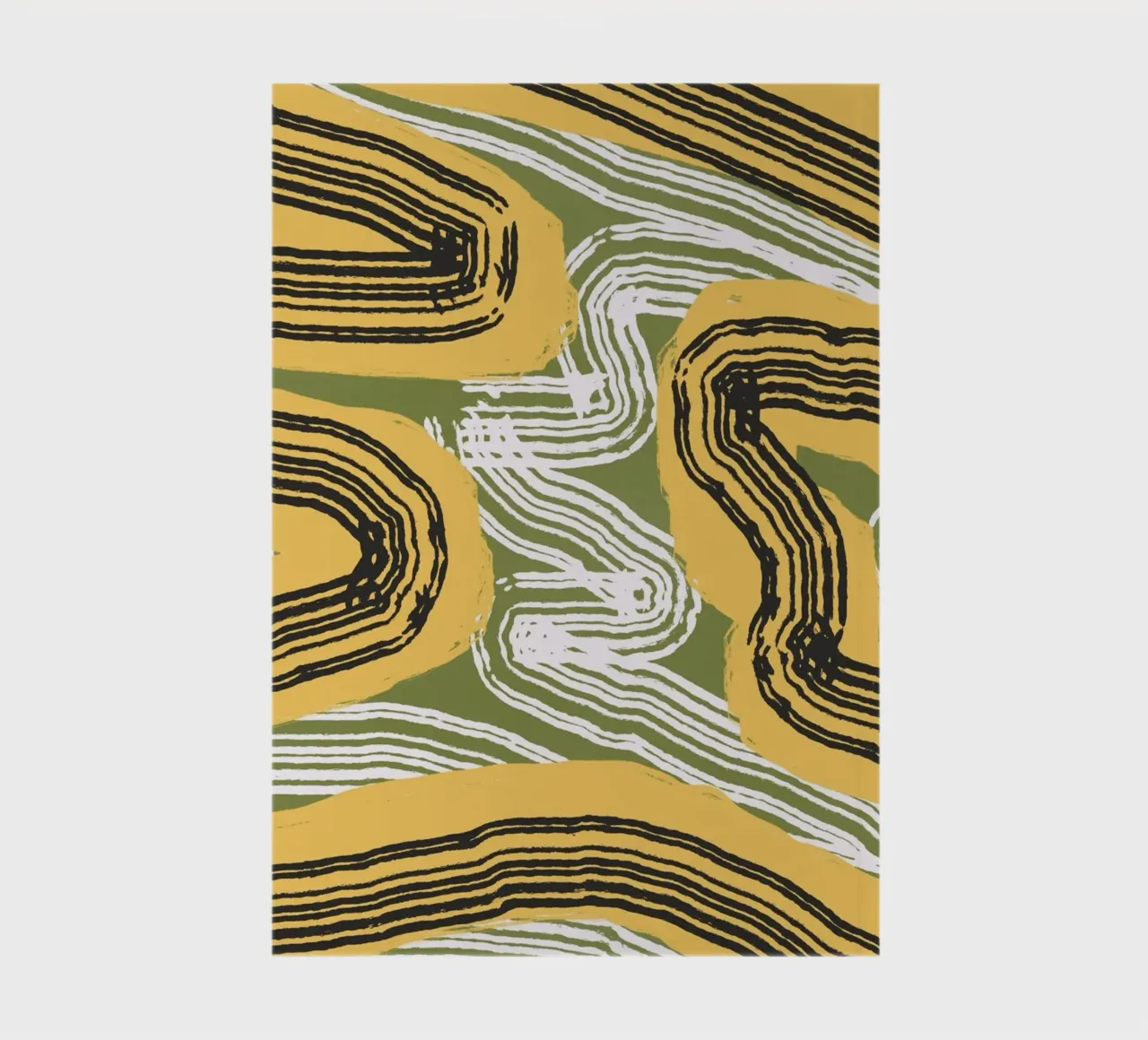 Linienabstraktion 08 Notizbuch von Little Dean