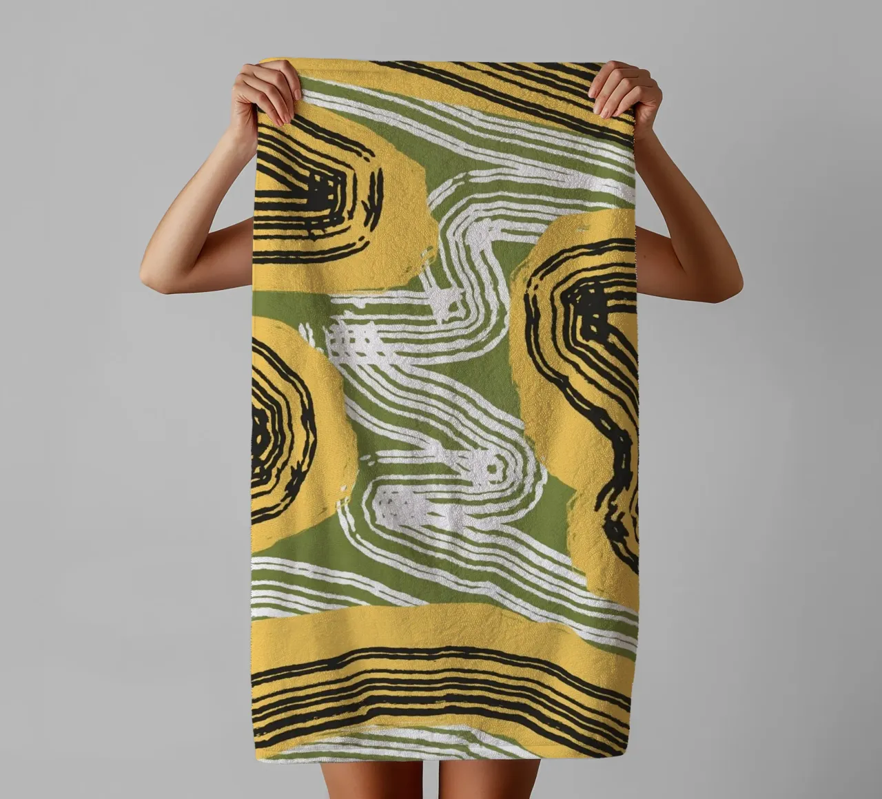 Line abstraction 08 towel by Little Dean