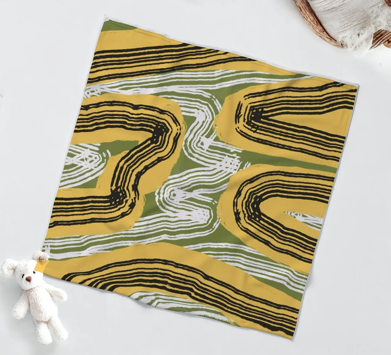 Astrazione delle linee 08 coperta in pile da Little Dean