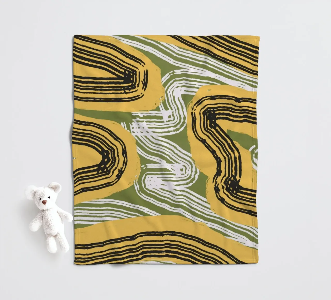 Astrazione delle linee 08 coperta in pile da Little Dean
