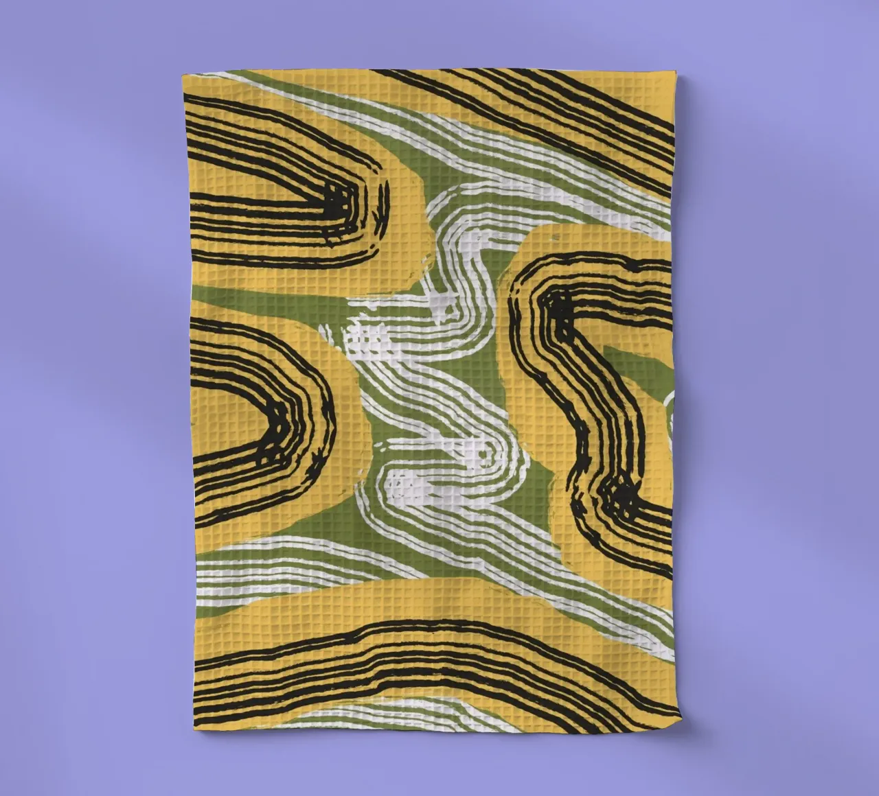 Line abstraction 08 tea towel by Little Dean